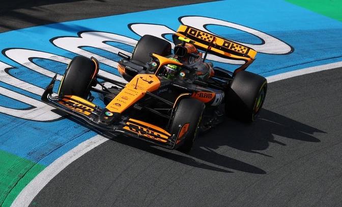 迈凯伦力克红牛二队，诺里斯高光表现